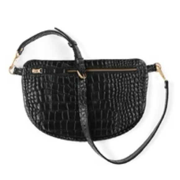 Abbey Alley Sling Bag, Black Croco - brand new - Picture 4 of 4